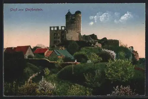 AK Greifenstein / Hessen, Burgruine