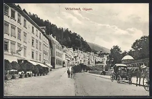 AK Bad Wildbad, Partie in der Olgastrasse