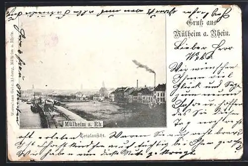 AK Mülheim a. Rhein, Totalansicht der Ortschaft