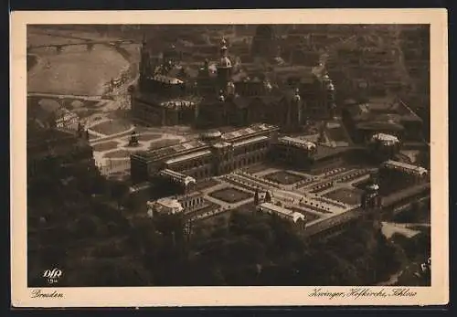 AK Dresden, Zwinger, Fliegeraufnahme