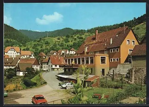 AK Forbach-Gernsbach, Gasthaus-Pension Waldhorn, Bes. Fam. Wilh. Stoll, Aussenansicht