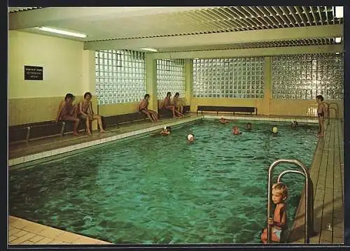 AK Gernsbach /Murgtal, Ausbildungsstätte der Daimler-Benz AG, Schwimmhalle im Haus Lautenbach