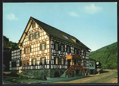 AK Forbach-Langenbrand, Gasthaus-Pension Murgtäler Hof, Bes. Fam. Gerstner-Horn, Aussenansicht