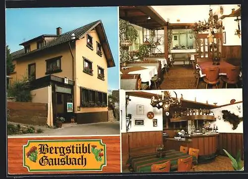 AK Gausbach bei Forbach, Gasthaus Bergstübl, Innenansichten