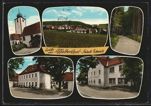 AK Affalterthal, Gasthaus zur Einkehr v. Chr. Prütting, Kirche