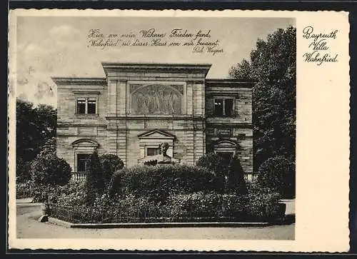 AK Bayreuth, Blick auf die Villa Wahnfried