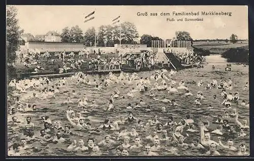 AK Markkleeberg, Badegäste im Fluss- und Sonnenbad