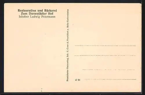 AK Dornheim i. Hessen, Partie am Gasthaus zum Darmstädter Hof v. Ludwig Petermann