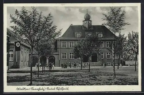 AK Waldsee / Pfalz, Neues Schulhaus, 