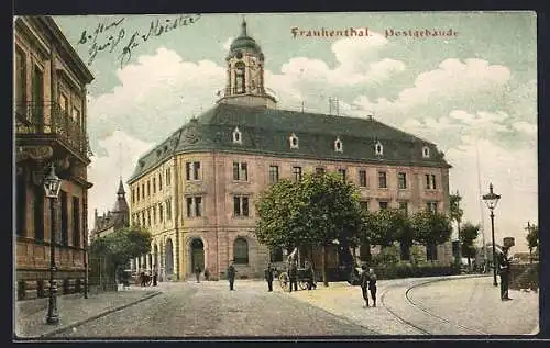 AK Frankenthal / Pfalz, Partie am Postgebäude