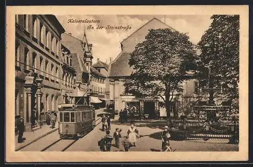 AK Kaiserslautern, Strassenbahn an der Steinstrasse