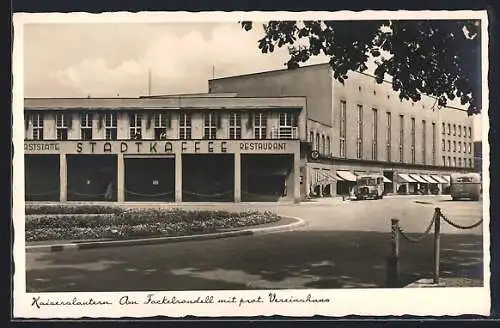 AK Kaiserslautern, Restaurant Stadtkaffee am Fackelrondell mit Vereinshaus