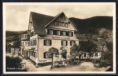 AK Forbach i Mürgtal, Partie am Gasthaus zum grünen Hof, Bes. Franz Maier