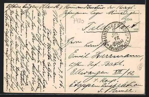 AK Münsingen, Barackenlager vom Truppenübungsplatz