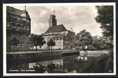 AK Pforzheim, Herz Jesukirche An der Jörg-Ratgeb-Strasse