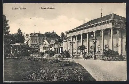 AK Baden-Baden, Konversationshaus mit Pavillon