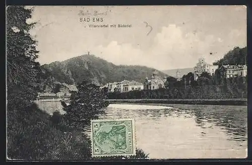 AK Bad Ems, Villenviertel mit Bäderlei