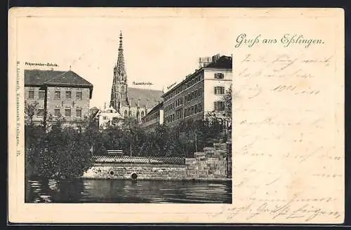 AK Esslingen / Neckar, Frauenkirche, Seminar und Präparanden-Schule