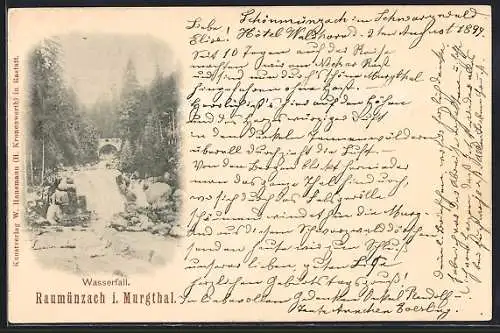 AK Raumünzach i. Murgthal, Wasserfall