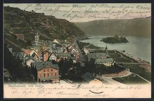 AK Bacharach, Ortsansicht von Süden