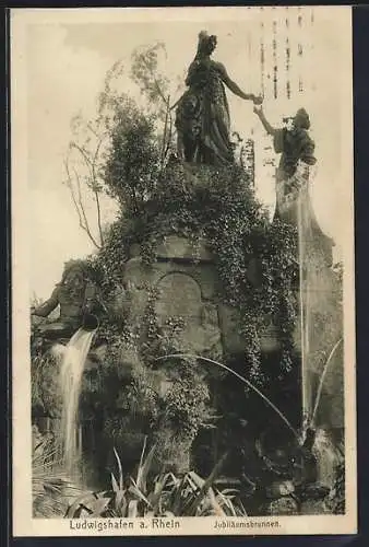 AK Ludwigshafen a. Rh., Der Jubiläumsbrunnen