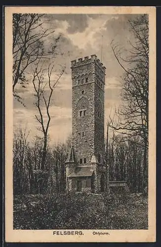 AK Felsberg / Odenwald, Der Ohlyturm