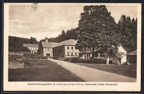 AK Bad Kreuznach, Wald-Erholungsstätte Gräfenbacherhütte im Soonwald