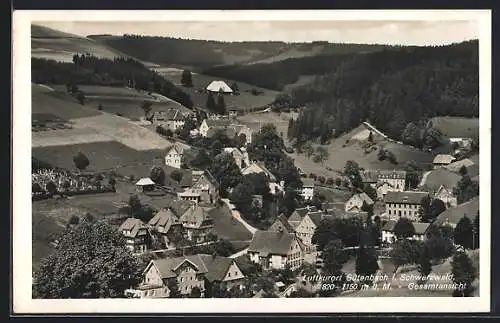 AK Gütenbach i. Schwarzwald, Gesamtansicht mit Strassenpartie