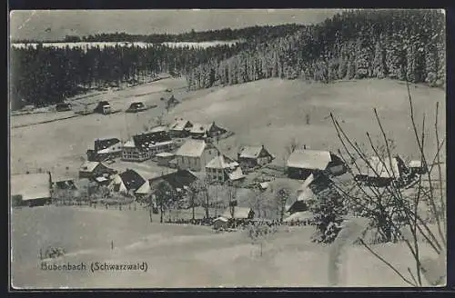 AK Bubenbach /Schwarzwald, Ortsansicht im Winter