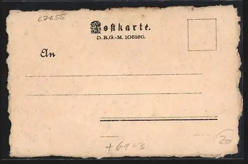 Künstler-AK Kaiserslautern, Zeichnung nach Merian 1640