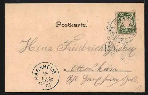 AK Kaiserslautern, Blick aufs Postgebäude