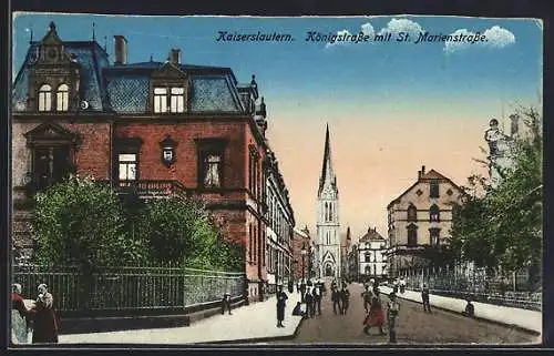 AK Kaiserslautern, Königstrasse mit St. Marienstrasse