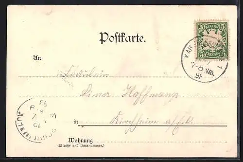 AK Kaiserslautern, Bezirkscommando mit Bismarckdenkmal