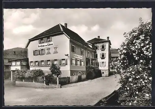 AK Forbach im Murgtal, Gasthaus und Pension zum Löwen v. Helene Weiler, Aussenansicht