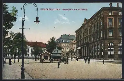 AK Kaiserslautern, Marktplatz mit Karlsberg