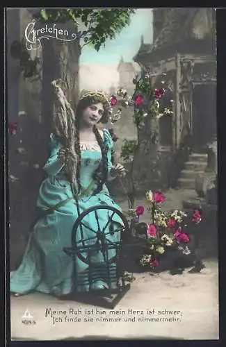 AK Gretchen am Spinnrad
