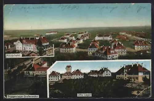 AK Grafenwöhr, Truppenlager mit Militärhotel und Offiz. Lager