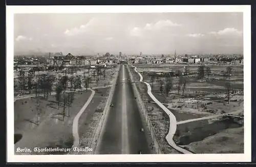 AK Berlin-Tiergarten, Charlottenburger Chaussee, Blick von der Siegessäule zur Zeit der Blockade