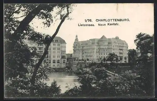 AK Berlin-Charlottenburg, Lietzensee, Neue Kantstrasse