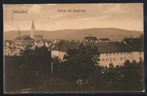 AK Schorndorf / Württ., Schloss mit Umgebung