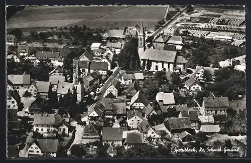 AK Spraitbach /Kr. Schwäb. Gmünd, Teilansicht mit Strassenpartie