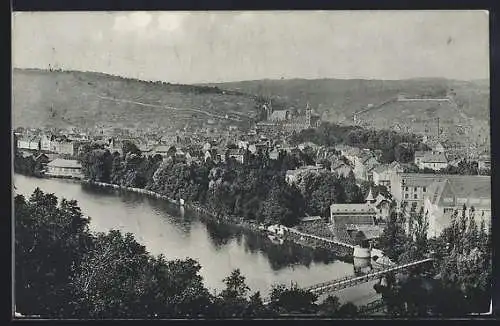 AK Esslingen / Neckar, Teilansicht mit Kirche