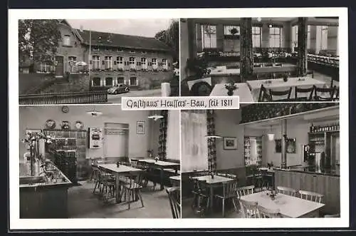 AK Otterberg /Pfalz, Gasthaus Heussers-Bau, Bes. Lisbeth Scherer, Aussen- und Innenansichten