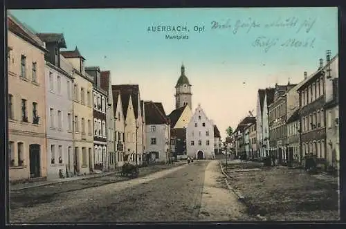 AK Auerbach /Opf., Blick über den Marktplatz