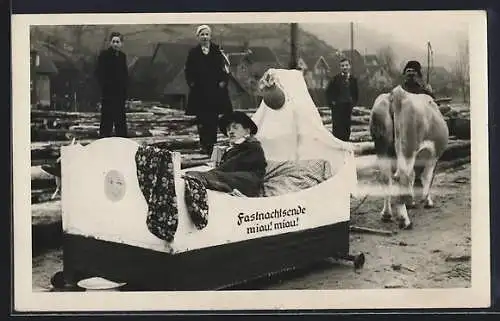 Foto-AK Hörden / Murgtal, Fastnacht 1935, Umzugswagen