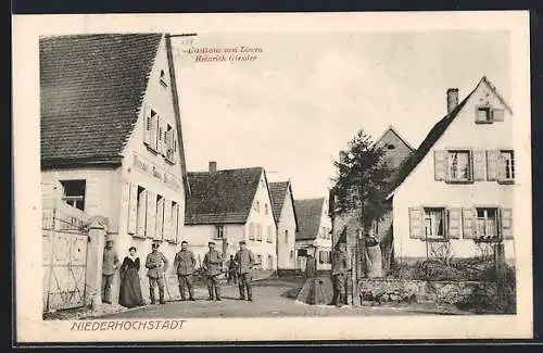 AK Niederhochstadt, Gasthaus zum Löwen Heinrich Giessler