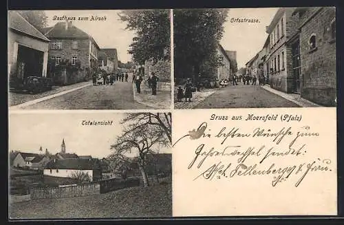 AK Moersfeld /Pfalz, Gasthaus zum Hirsch, Ortsstrasse, Totalansicht