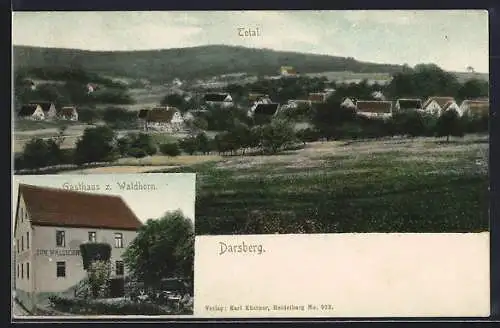 AK Darsberg / Neckarsteinach, Gasthaus zum Waldhorn, Totalansicht