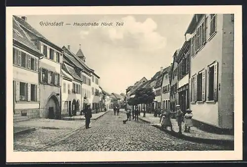 AK Grünstadt / Pfalz, Hauptstrasse Nördlicher Teil