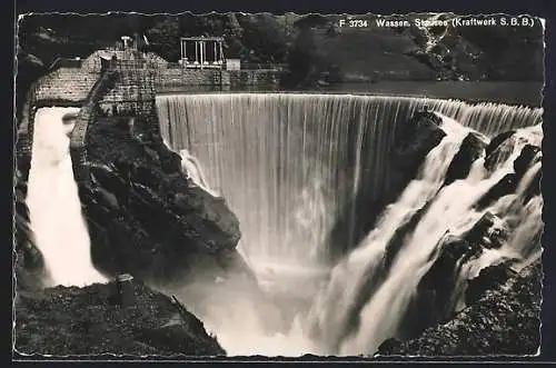AK Wassen, Stausee mit Kraftwerk S. B. B.